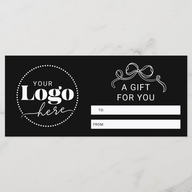 Certificado de regalo comercial con logotipo de ma (Anverso)