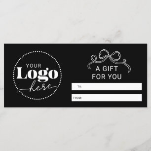 Certificado de regalo comercial con logotipo de ma