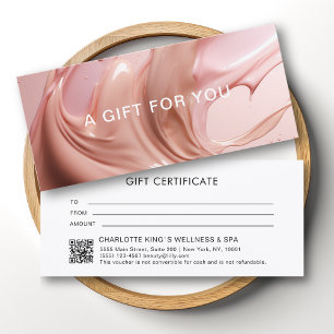 Certificado de regalo con código QR del Salón de B
