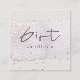 Certificado de regalo con el logotipo Gold Lilac B