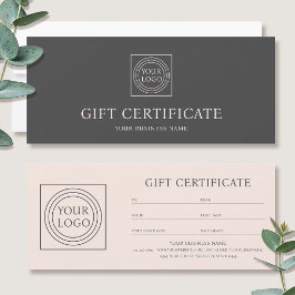 Certificado de Regalo con Logotipo Personalizado E
