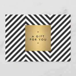 Certificado de regalo con patrón retro en blanco y