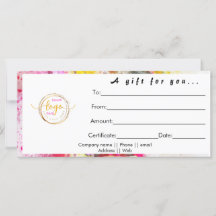 Certificado de regalo corporativo clásico y Person