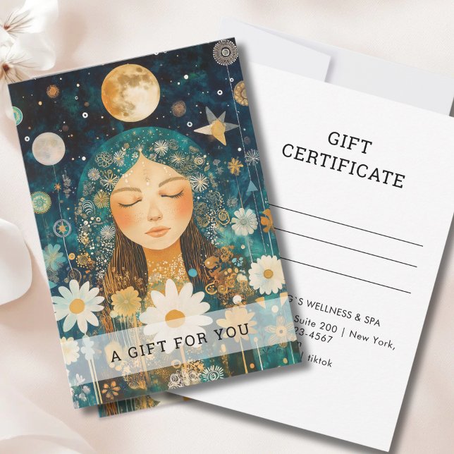Certificado de regalo Cosmic Girl Boho Moon (Cosmic Girl Boho Moon Gift Certificate)