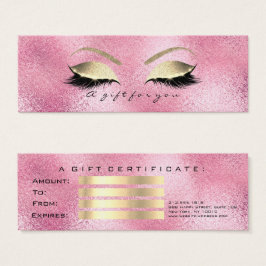 Certificado de regalo Cristal de oro rosado Lashes