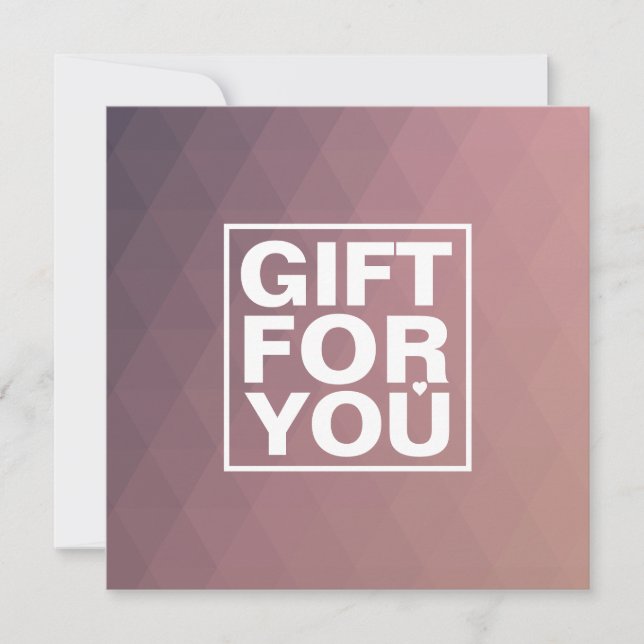 Certificado de regalo cuadrado de Rosa moderno (Anverso)