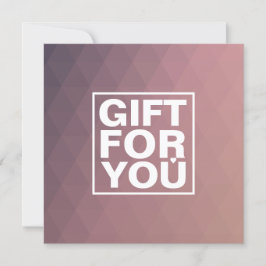 Certificado de regalo cuadrado de Rosa moderno