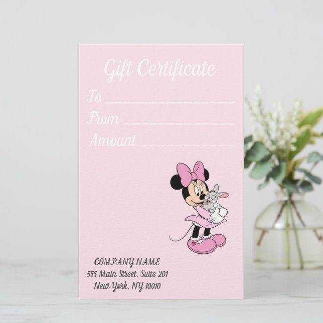 Certificado de regalo de 10 hojas (Anverso de pie)