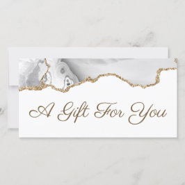 certificado de regalo de agajo gris blanco