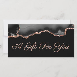 certificado de regalo de agajo negro