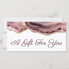 certificado de regalo de agante de rosa polvorient