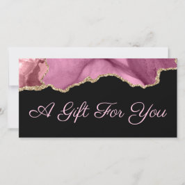 certificado de regalo de ágata rosa