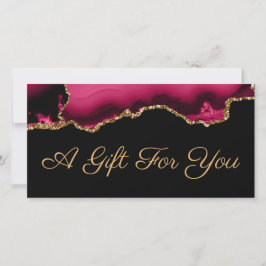 certificado de regalo de agate magenta