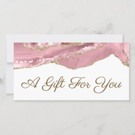 certificado de regalo de agendas de color rosa
