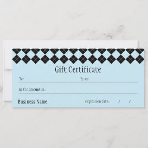 Certificado de Regalo de Argyle Azul