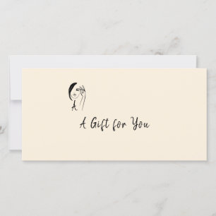Certificado de regalo de arte facial con monograma