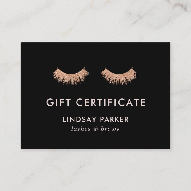 Certificado de regalo de artista de maquillaje de  (Anverso)