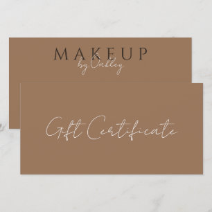 Certificado de regalo de artista de maquillaje Ter