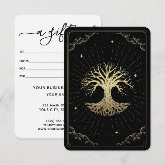 Certificado de regalo de astrología Tarot de árbol