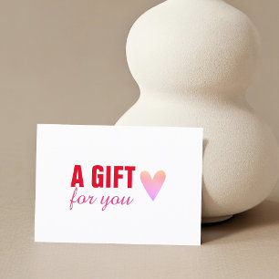 Certificado de regalo de belleza de corazón rosa r