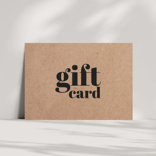 Certificado de regalo de belleza de Kraft impreso 