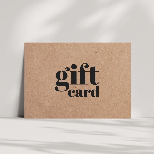 Certificado de regalo de belleza de Kraft impreso  (Subido por el creador)