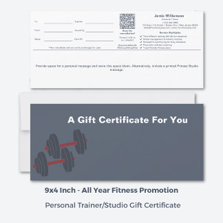 Certificado de regalo de bienestar mínimo en blanc