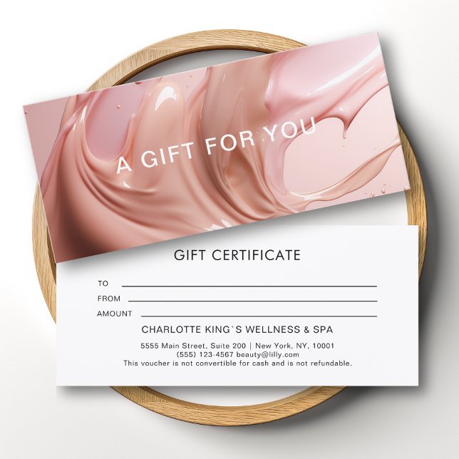 Certificado de Regalo de Blush Pink Beauty Salon (Blush Pink Beauty Salon Gift Certificate)