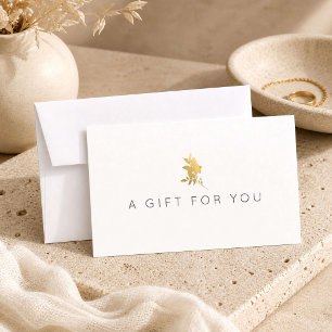 Certificado de regalo de boutique floral de lujo e