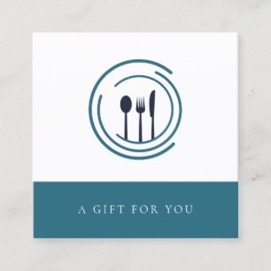 Certificado de regalo de catering minimalista