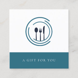 Certificado de regalo de catering minimalista