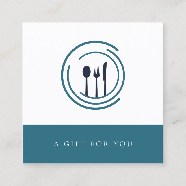 Certificado de regalo de catering minimalista (Anverso)