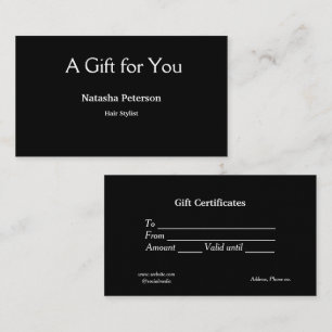 certificado de regalo de certificados de negocios 