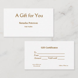 certificado de regalo de certificados de negocios 