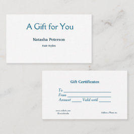 certificado de regalo de certificados de negocios