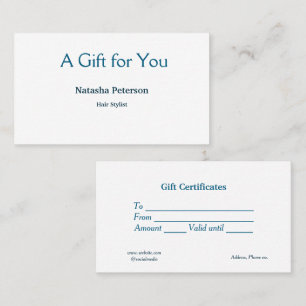 certificado de regalo de certificados de negocios