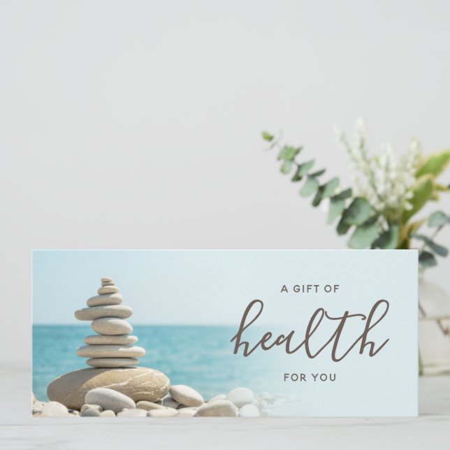 Certificado de regalo de Chiropractica Zen Pebbles (Anverso de pie)