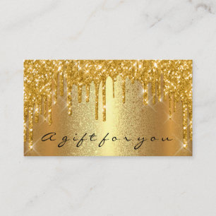 Certificado de regalo de chispa de oro maquillaje 