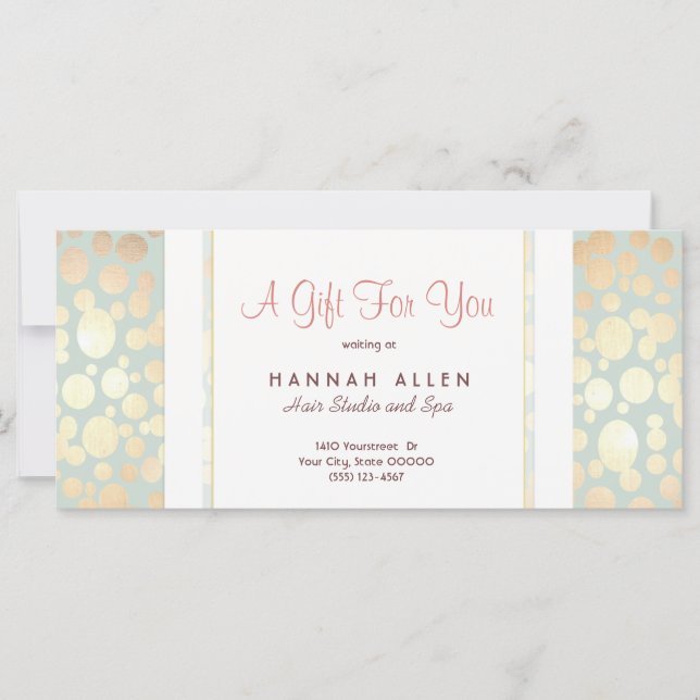 Certificado de Regalo de Círculos de Oro del Cosme (Anverso)