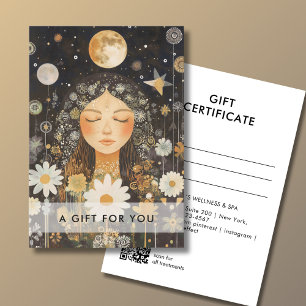 Certificado de regalo de código QR de Cosmic Girl