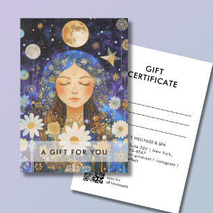 Certificado de regalo de código QR de Cosmic Girl 