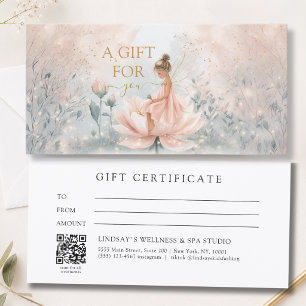Certificado de regalo de código QR de hadas capric