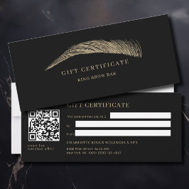 Certificado de regalo de código QR de salón de cej
