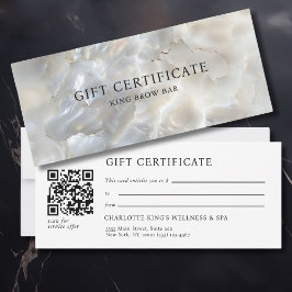 CERTIFICADO DE REGALO DE CÓDIGO QR DE SALÓN DE PLA