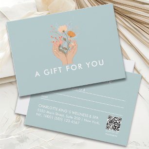 Certificado de regalo de código QR de Salón Floral