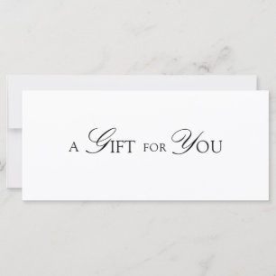 Certificado de regalo de código QR minimalista ele