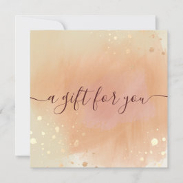 Certificado de regalo de color de agua de Terracot