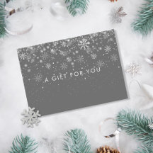 Certificado de Regalo de Copos de Nieve de Fiesta 