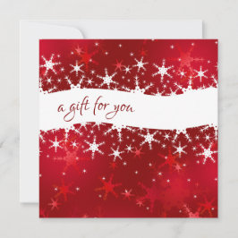 Certificado de regalo de copos de nieve de inviern