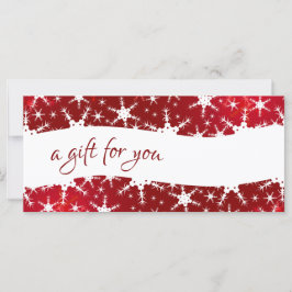 Certificado de regalo de copos de nieve de inviern